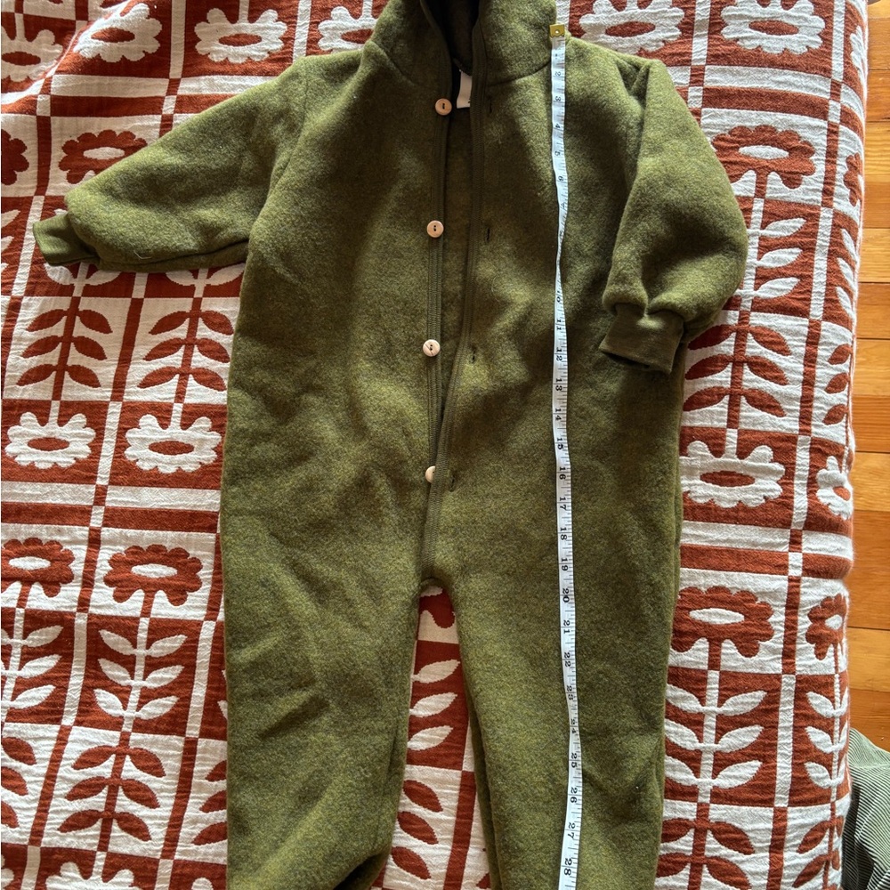 Siskin Olive Green Hooded Kids Fleece Suit